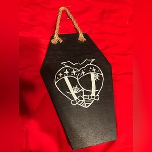 Coffin Shaped Gothic Pin Board Wall Decor